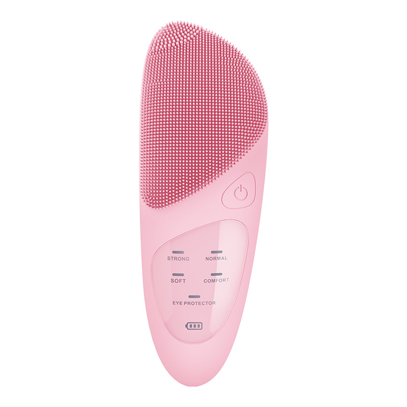 Cross-border Household Ultrasonic Cleanser Deep Cleaning Silicone Pore Cleaning Facial Brush Beauty Massage Introduction Instrument