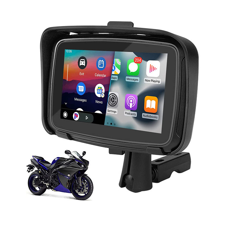Portable Water-Blocking 5inch Wireless Carplay Motorcycle Gps Navigator Motorcycle Audio and Video Navigation Equipment Customization
