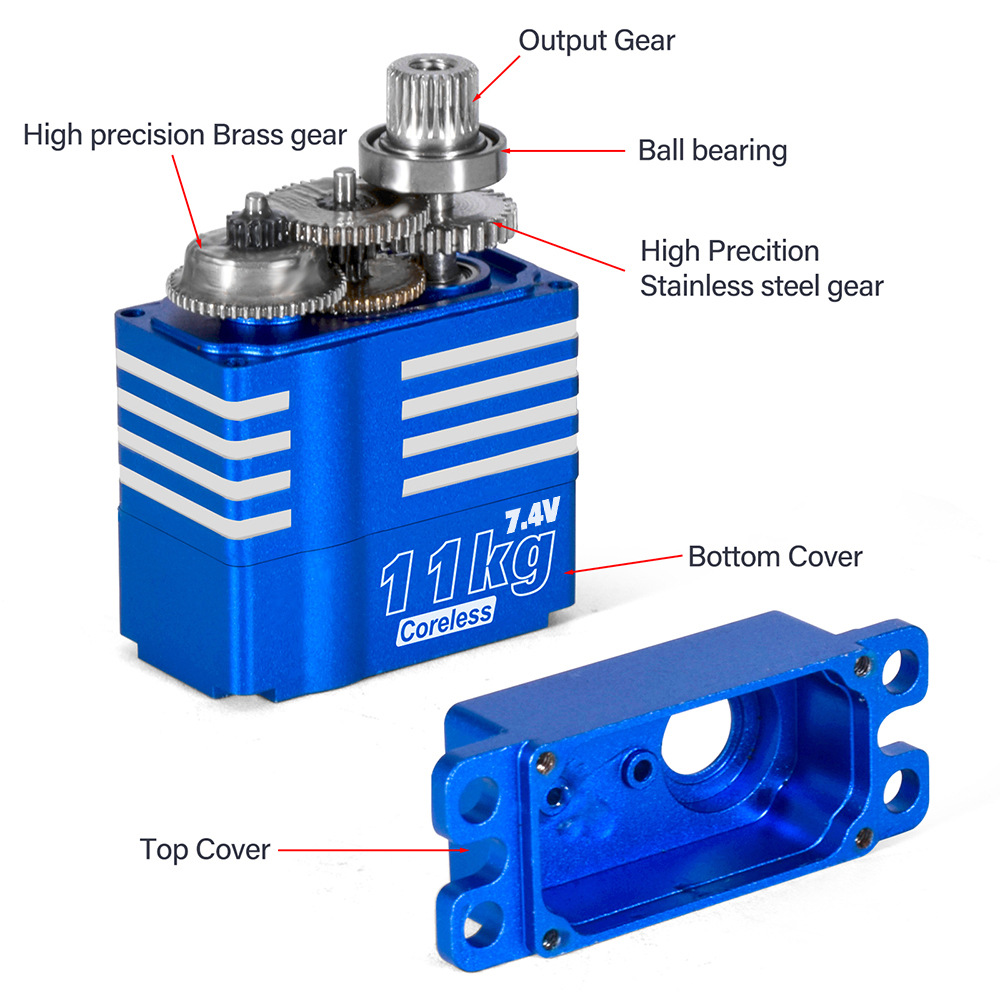 9imod 11KG digital steering gear hollow cup motor is suitable for trx4m remote control car
