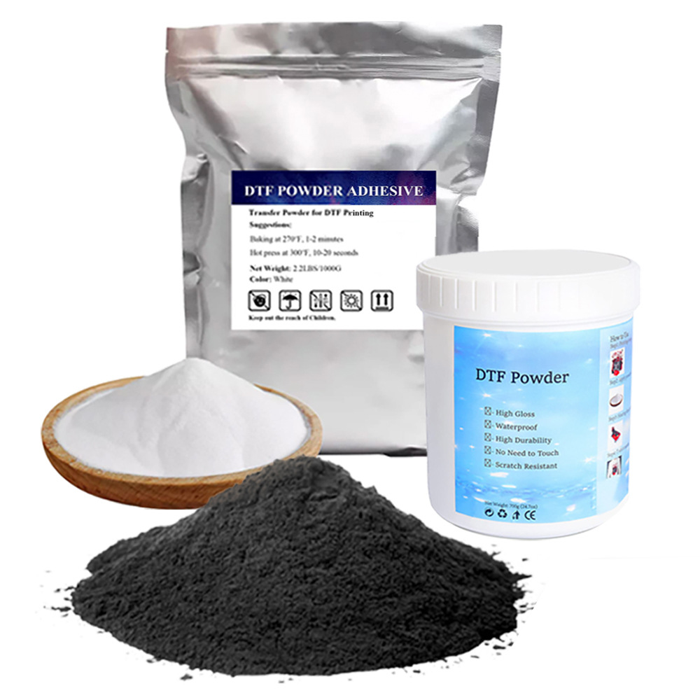 White ink hot stamping dtf transfer powder TPU offset hot melt transfer powder dtf hot stamping special clothing hot melt powder