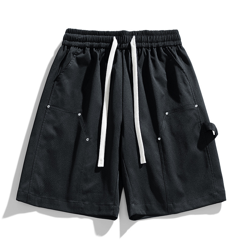 American Style Simple Design Sense Shorts Men's 2024 Summer Straight Pants Simple Comfortable All-match Sports Pants