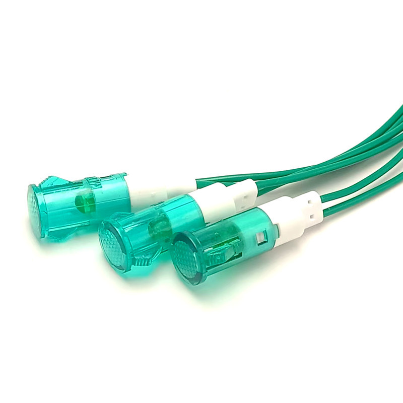 LED lamp power signal lamp opening 10mm small plastic indicator lamp MDX-11A with cable card type red