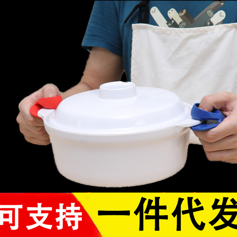 Kitchen Silicone Insulated Finger Cots Oven Microwave Oven Insulated Gloves High Temperature Insulation Pad Gift