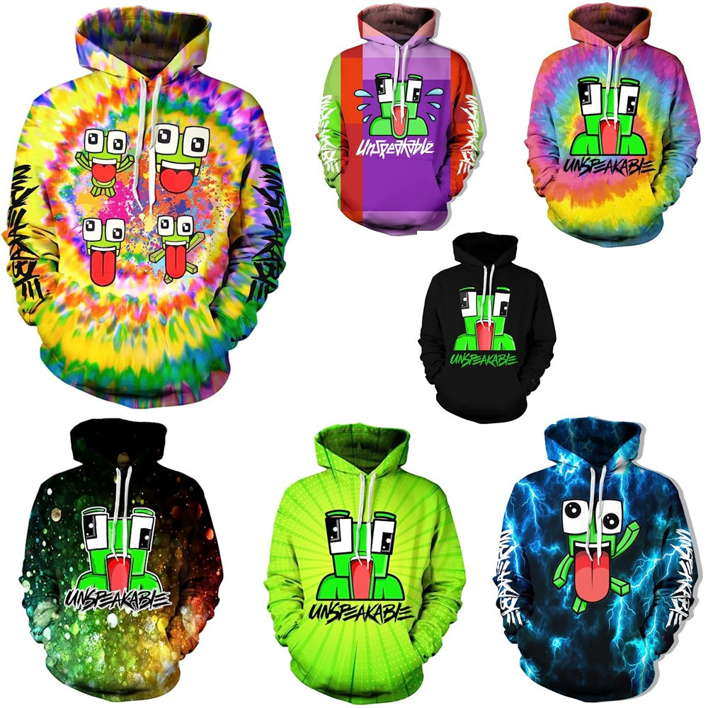 2025 кросс-бордовый новый стиль цветной 3D цифровой печати свитер худи детская косплей одежда прямая продажа с фабрики