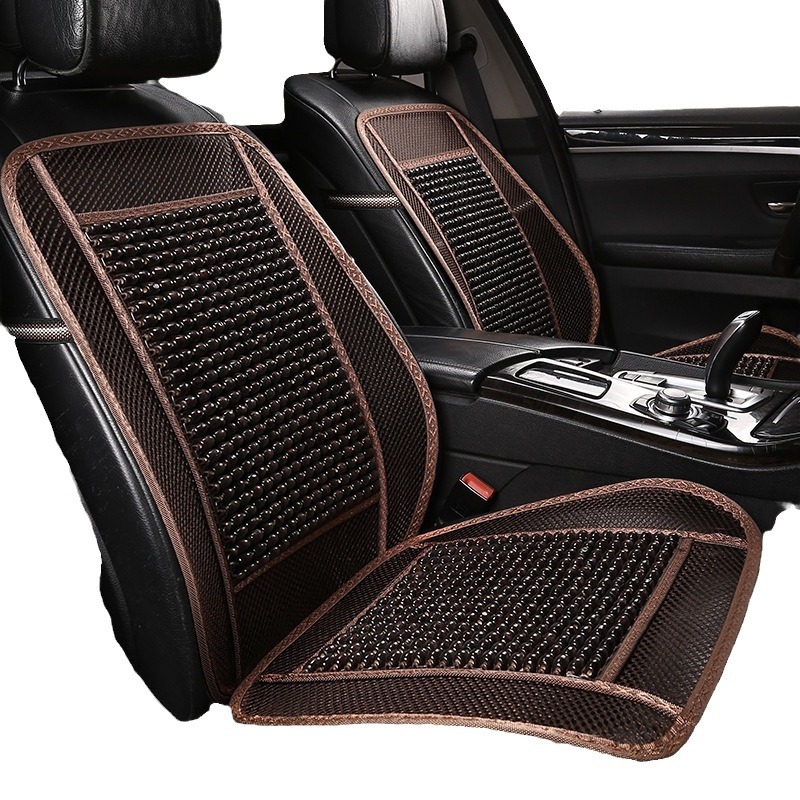 Wholesale NNL vertical strip simple wooden bead monolithic car seat cushion single seat home office chair seat cushion interior supplies