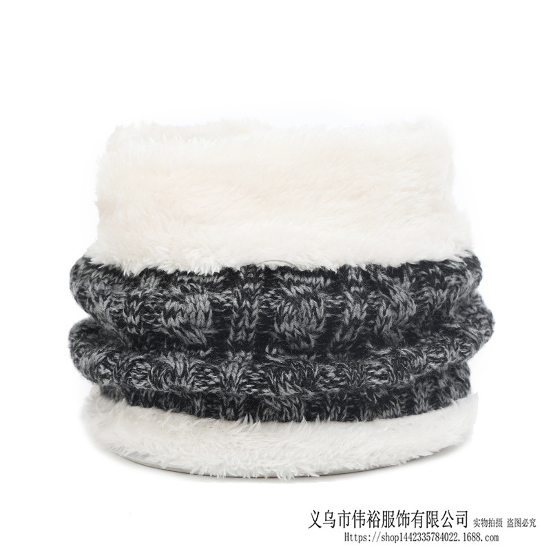 Cross-border new European and American children's hat scarf gloves three-piece set variegated autumn and winter new warm baby hat