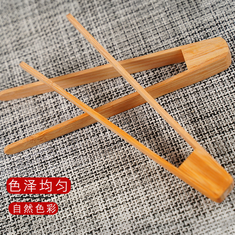 Bamboo multi-functional food clip bread food clip bamboo clip food grade kitchen baking barbecue clip engraved logo