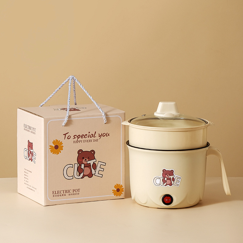 Electric Cooking Pot Multifunctional Electric Hot Pot Small Mini Student Home Dormitory Electric Hot Pot Instant Noodle Pot Gift Box Wholesale