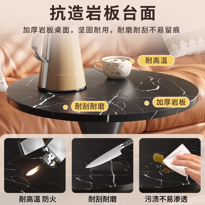 Coffee Table Living Room Household Small Apartment Side Table Coffee Table Negotiation Table Round Dining Table Tulip Balcony Small Round Table