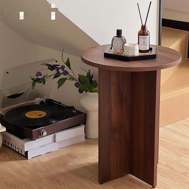 French Solid Wood Small Side Table Net Small Round Middle Ancient Style Coffee Table Sofa Coffee Table Coffee Living Room Homestay Bedside Table