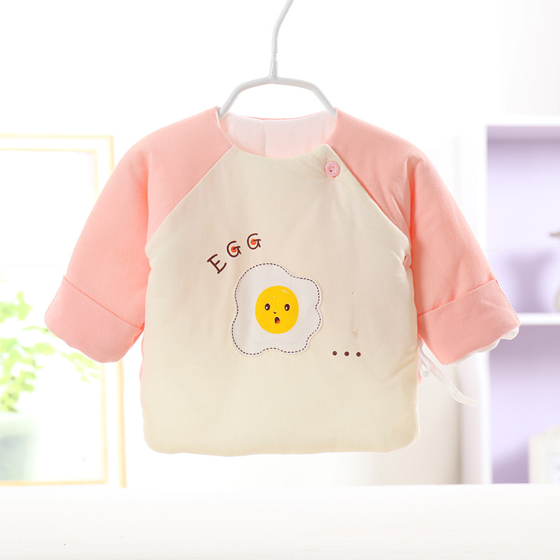 New Baby Monk Clothing Cotton Half-back Coat Thickened Comfortable Unisex Moisture-proof Cotton-padded Coat Single-piece Top