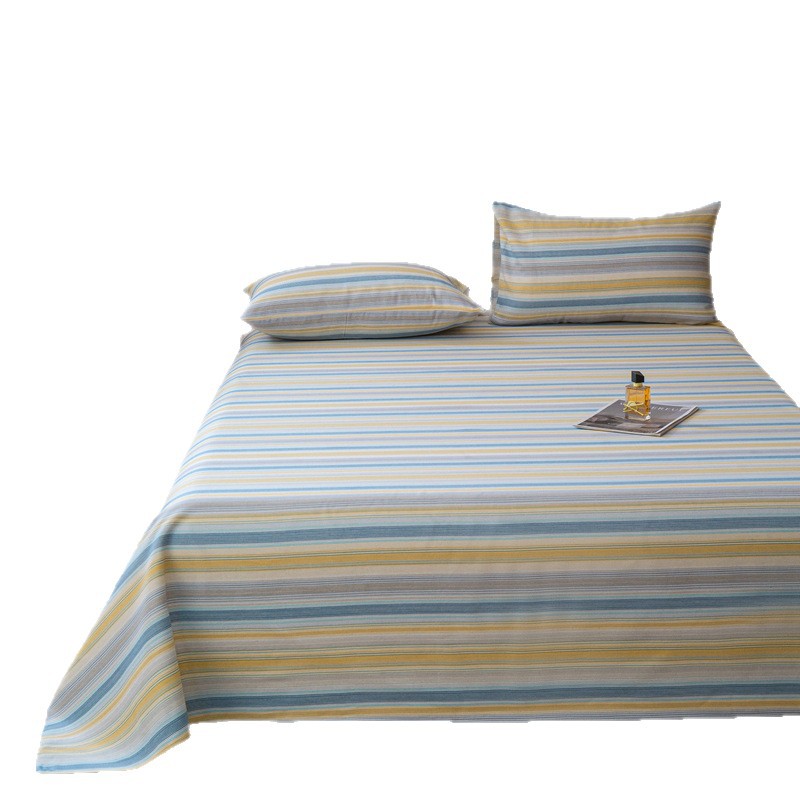 Wholesale Summer Raw Cotton Thickened Old Coarse Cloth Mat Three-Piece Set Traditional Old-Fashioned Mat Machine Washable Bed Sheet Air-Conditioned Mat