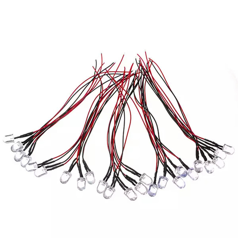 Welding Wire Lamp Colorful Lamp Semi-Peeled Wire Lamp Beads 3V 6V 12V 24V 220V Indicator Light Emitting Diode