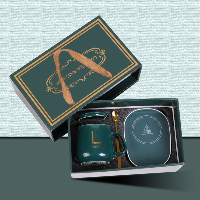 55 ℃ intelligent constant temperature heating coaster microgravity induction automatic power off insulation saucer coffee tea cup heater