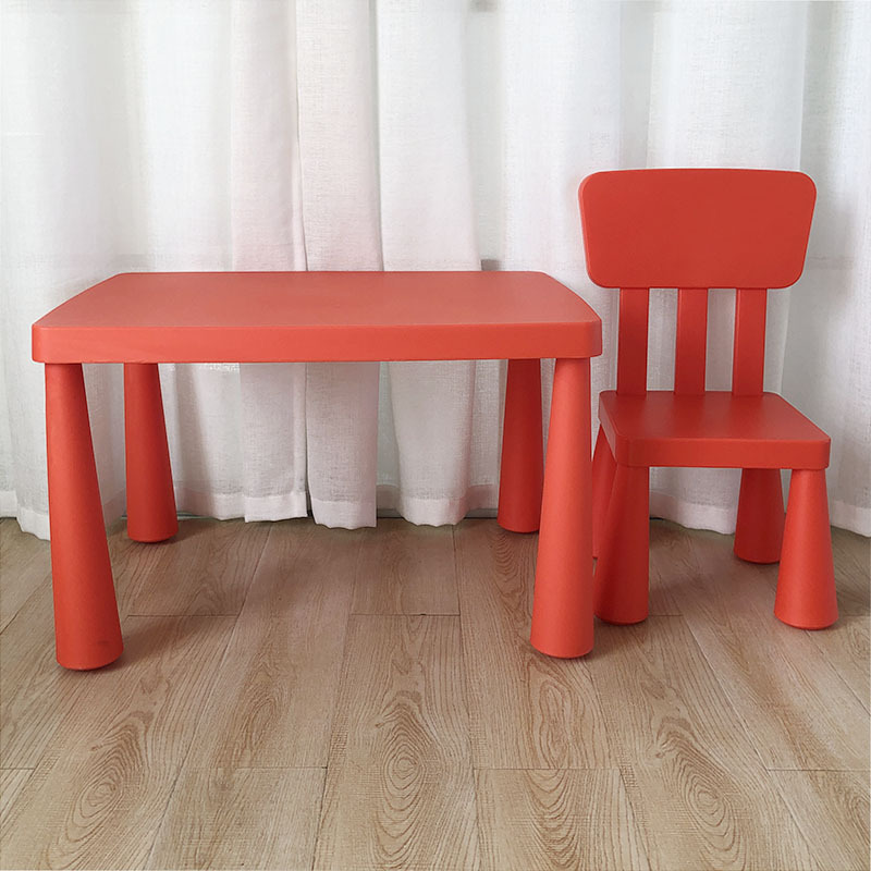 Children's Table and Chair Package Baby Reading Area Small Table Toy Learning Table Plastic Early Education Game Zhuo Chair Package