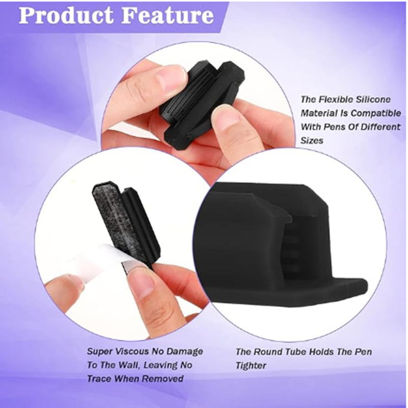 Amazon Pencil Holder Clip Self Adhesive Silicone Pen Holder Clip For Desk Refrigerator Whiteboard Blackboard Bulletin Board