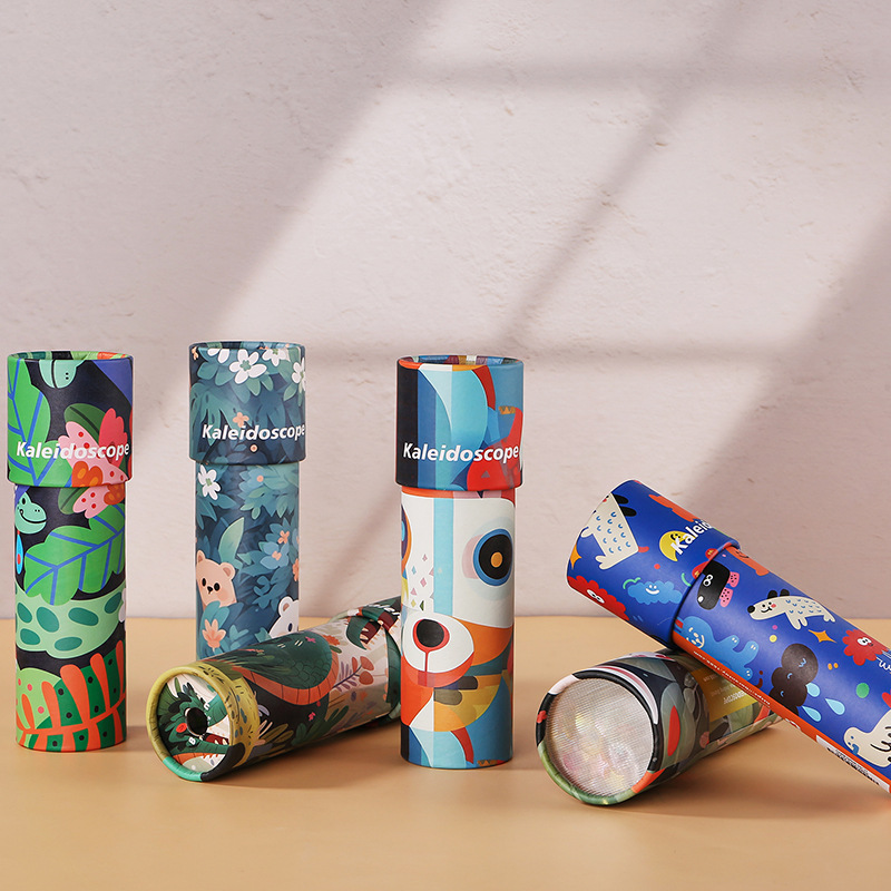Cross-mirror children's educational science and education toys magic variety cartoon rotating kaleidoscope DIY gift crafts toys