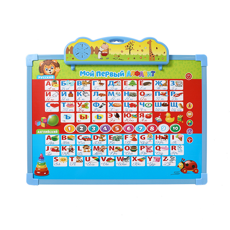 Customized Russian Audio Wall Chart for Kidsren's Early Childhood Education Reading and Sound Wall Sticker Toy Educational Enlightenment Learning Early Education Machine