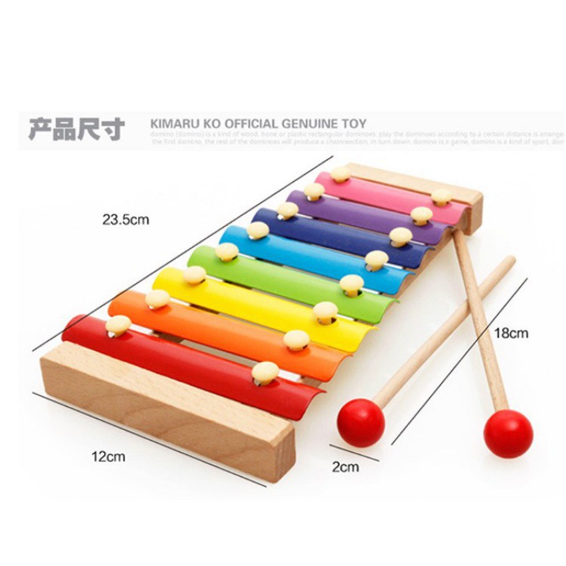 Manufacturers Wooden Children's Educational Toys Orff Musical Instruments Wooden Eight-Tone Small Wooden Accordion Toys for Infants and Toys