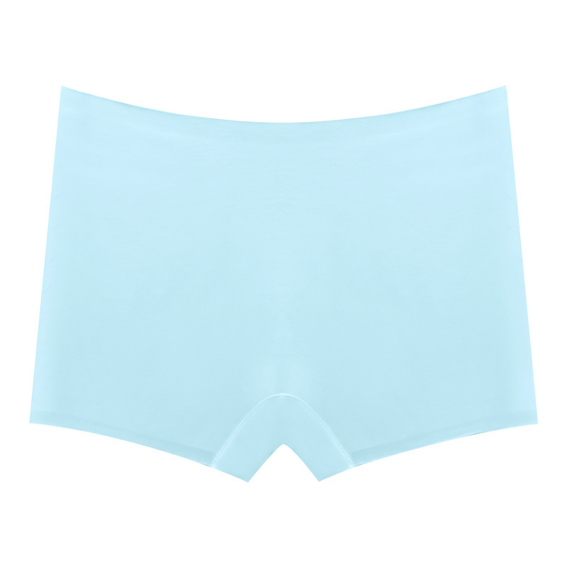 Thin One-piece Seamless Ice Silk Safety Pants Women's Anti-slip Large Size Mid-waist Four-corner Leggings Women's Boxer Pants