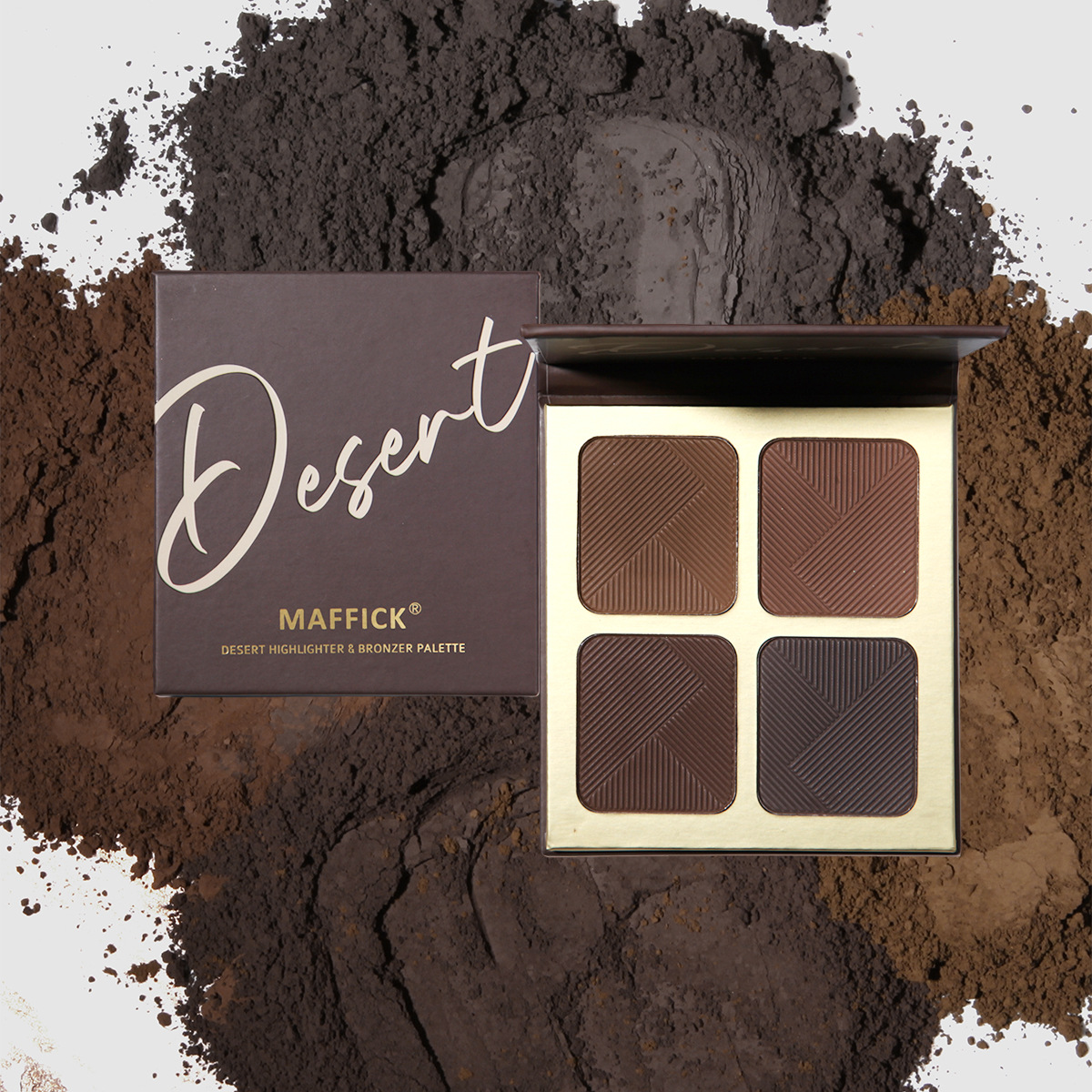 Cross-Border Desert High-Gloss Contouring Palette Nose Shadow Three-Dimensional Brightening Skin Tone All-In-One Eye Shadow Palette Wholesale Repair Long-Lasting Makeup Shaping