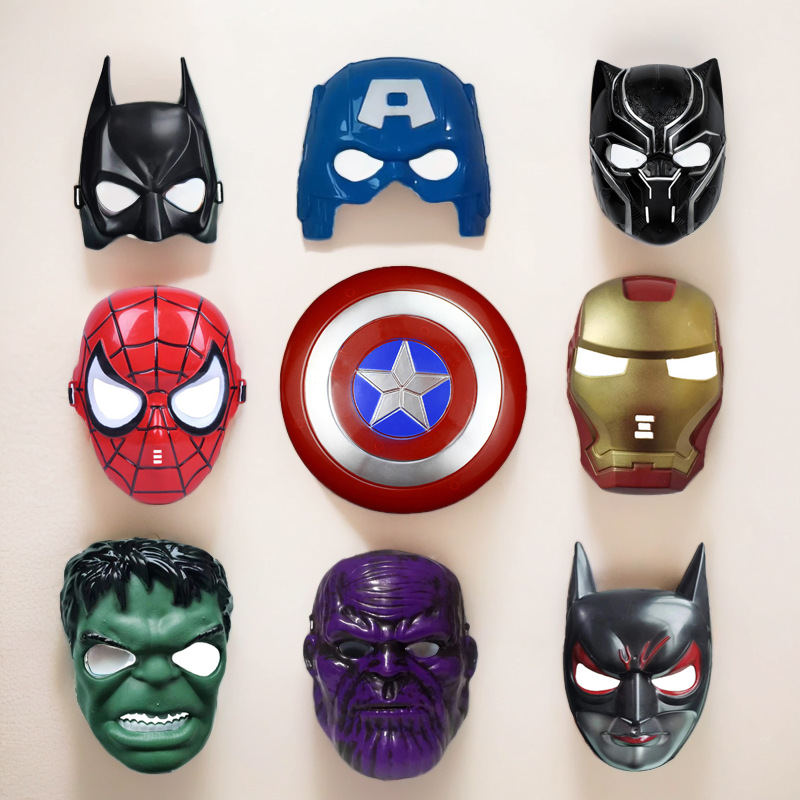 Маска на Хэллоуин, Человек-паук, Халк, Бэтмен, Капитан Америка, реквизит для детского сада