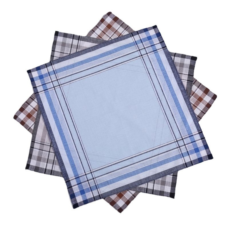 Zelue Cross-border Men's Pure Cotton Handkerchief Cotton Absorbent Sweat Square Scarf Classic Antique Hand Scarf Handkerchief Sweat Scarf