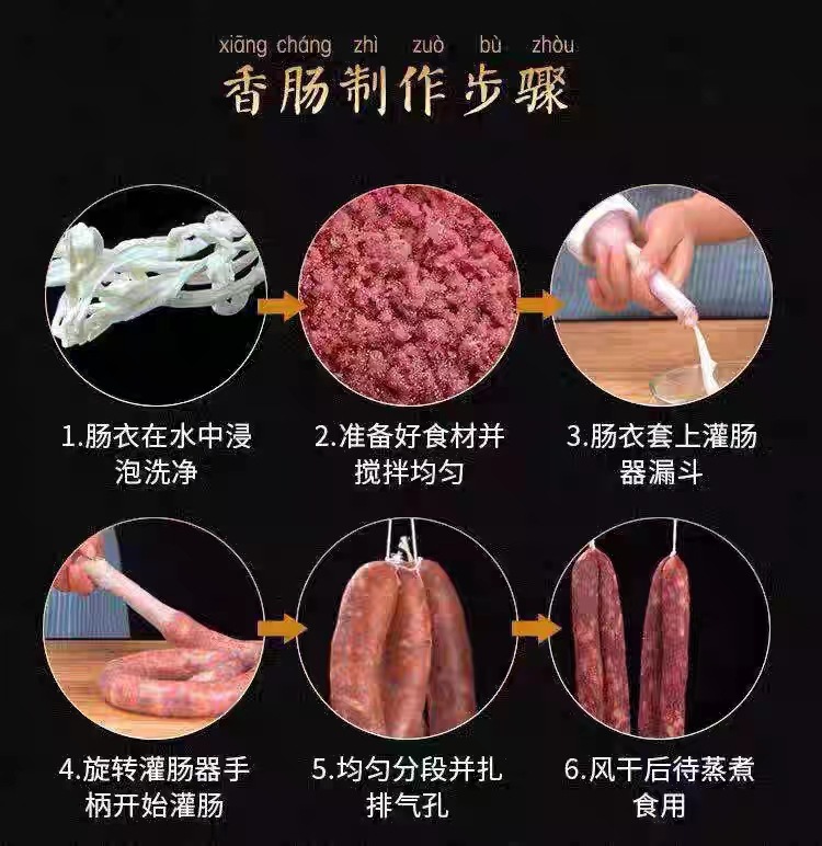 Xinlian factory wholesale natural small package pig casing homemade filling sausage sausage sausage red sausage roast sausage wind dry casing skin