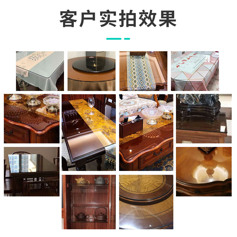 Factory direct tempered glass tempered glass tabletop coffee table dining table glass table round rectangular