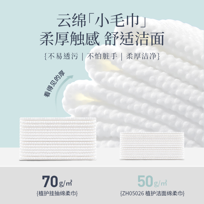 Plant-Based Winter and Spring Hanging Soft Towels Disposable Baby Wet and Dry Face Washcloths 100 Pieces Manufacturer Batch