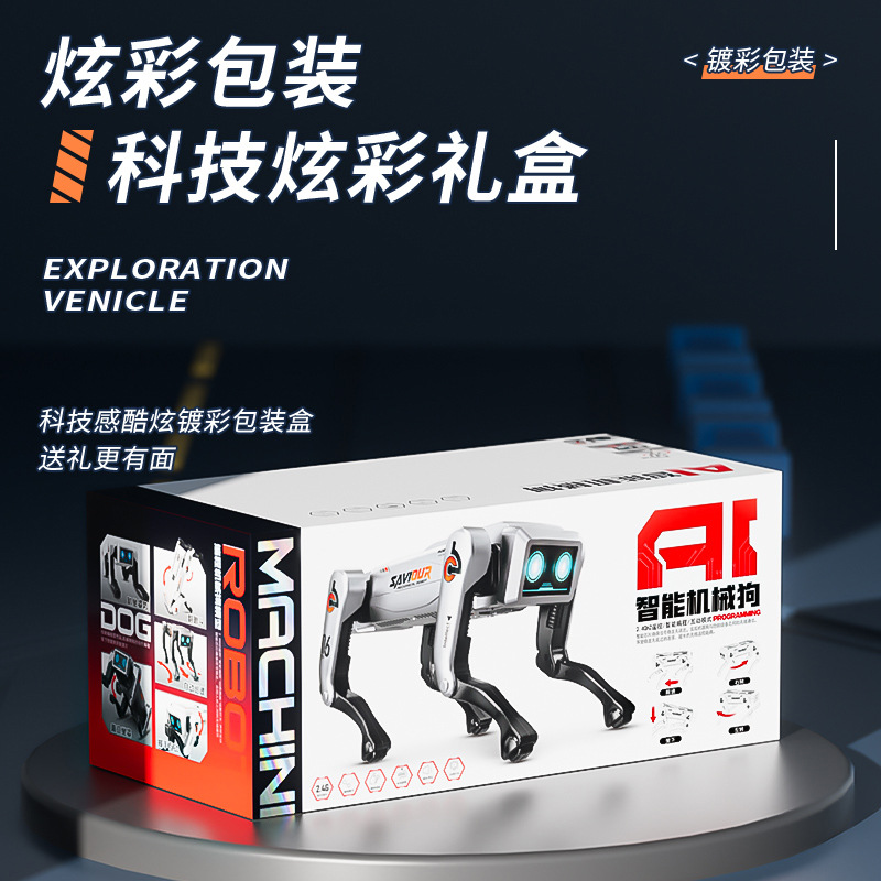 Ai Intelligent Robot Dog Voice Control Remote Control Programming Ai Handshake Inverted Bionic Companion Quadruped Mechanical Dog Toy