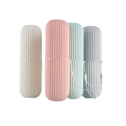 Simple Household Travel Wash Cup Mouthwash Cup Toothbrush Toothpaste Storage Box Toothpaste Box Portable Vertical Stripe