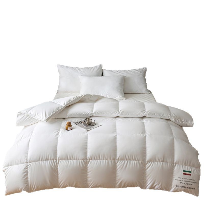 180-Count Cotton Duvet with 95% White Goose down Filling, Thickened for Warmth, Pure Cotton Quilt Core for Spring, Autumn, and Winter