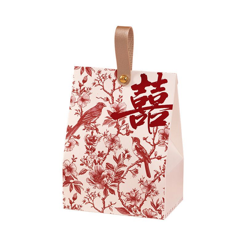 A Pack of Wedding Candy, a Finished Gift Box Containing Sugar, Chinese Style Satchel Souvenir, Wedding Candy, Wedding Engagement Banquet Candy