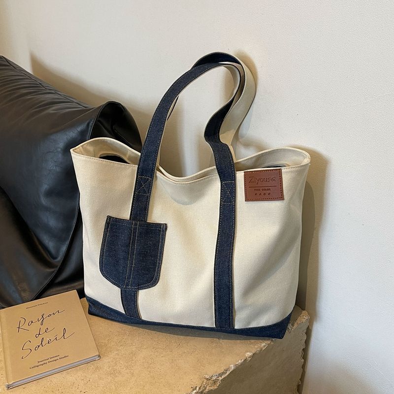 Сумка из канваса женская, большая емкость, универсальная весна-осень, новая модная сумка через плечо для работы