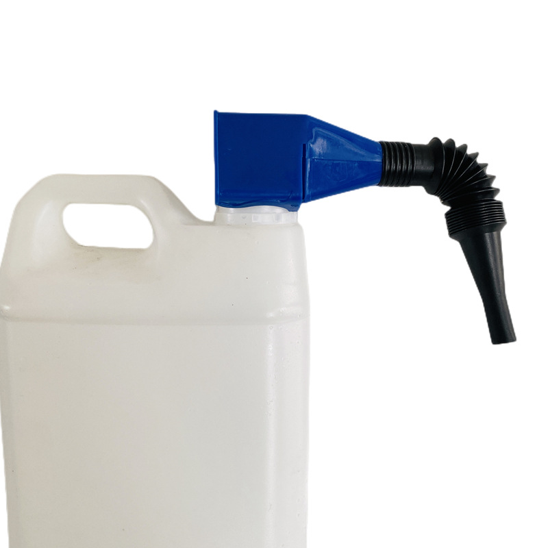 Cross-Border Hot-Selling Portable Multi-Functional Folding Telescopic Hose Square Bayonet Hands-Free Filling Oil Pouring Funnel