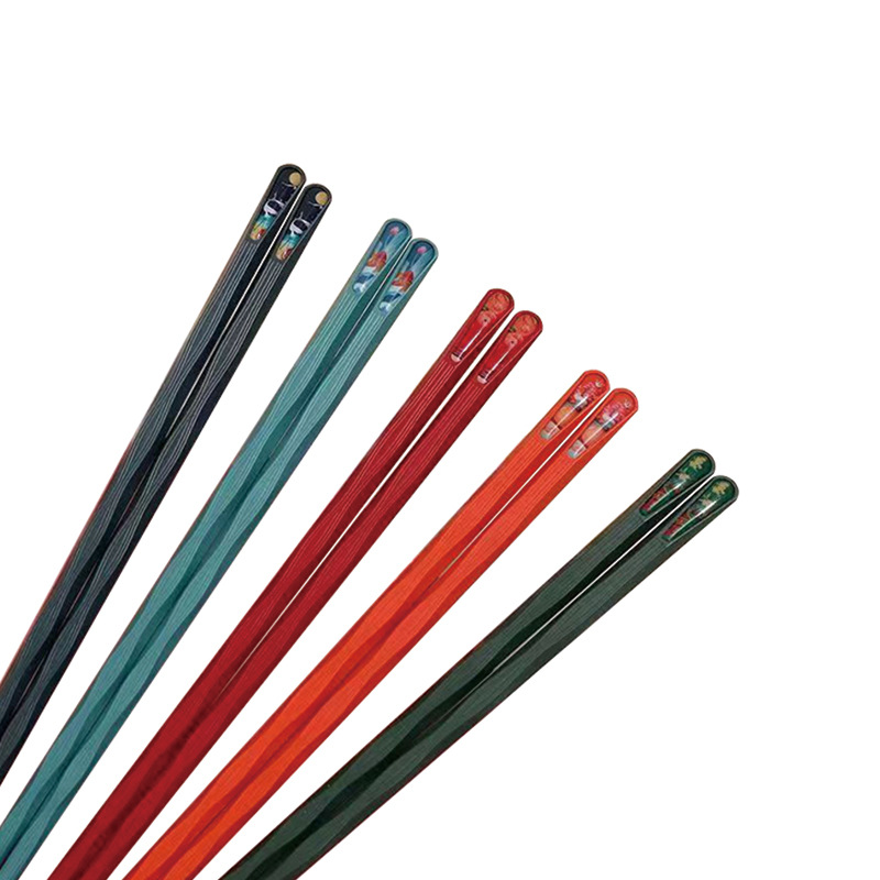 Factory wholesale alloy chopsticks household high-end family new chopsticks one-color meal high temperature resistant nail chopsticks