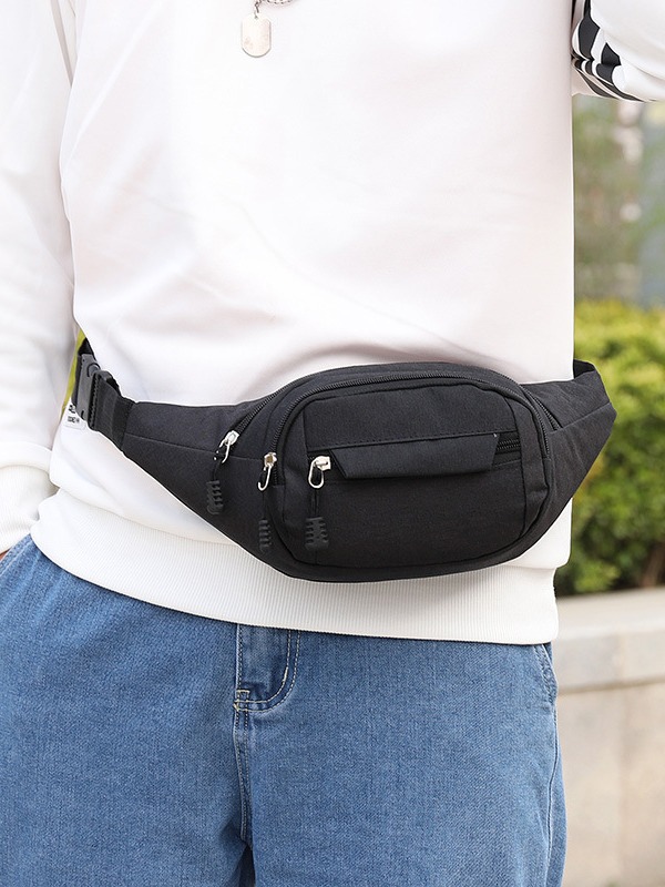 Customized Multifunctional Men's Waist Bag Nylon Sports Running Mobile Phone Waist Bag Women's Bag Work Site Cashier Crossbody Bag
