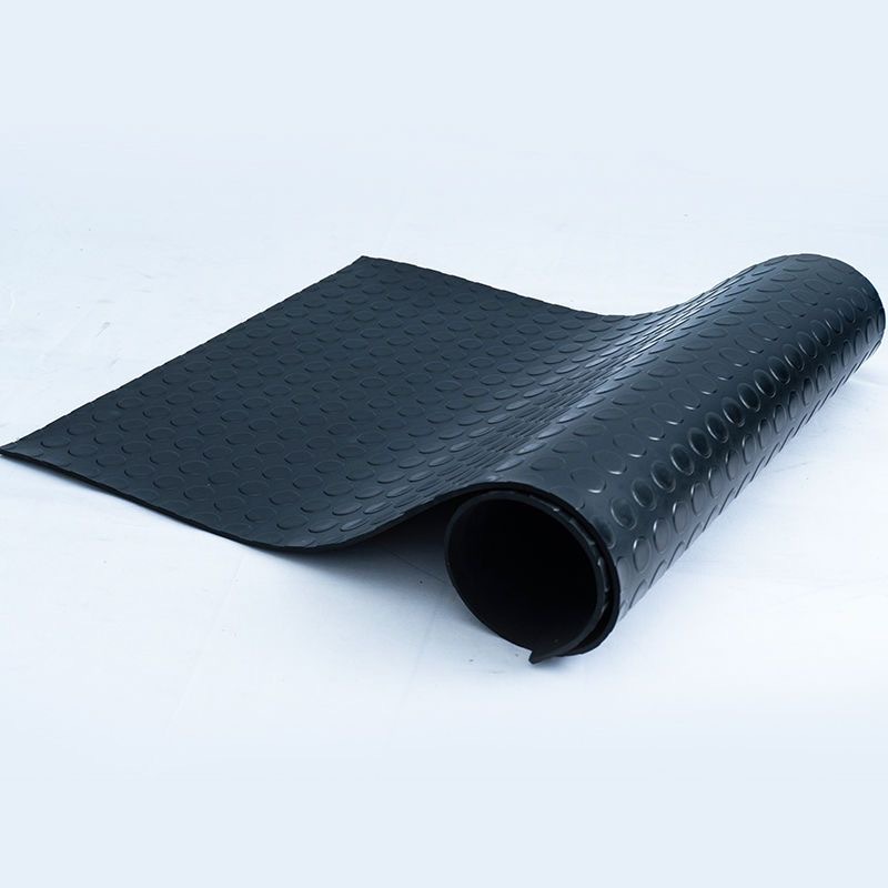 Black willow leaf non-slip rubber pad overpass floor rubber pad soft high elastic willow leaf pattern rubber plate