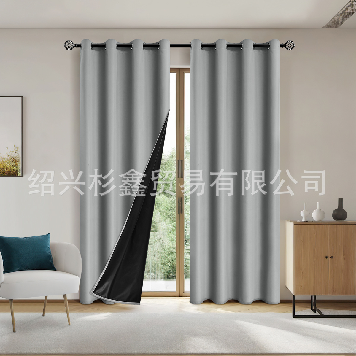 Fabric Source Manufacturer Wholesale Full Blackout Chunya Curtain Fabric Spot Stable Supply 280Cm100Gsm