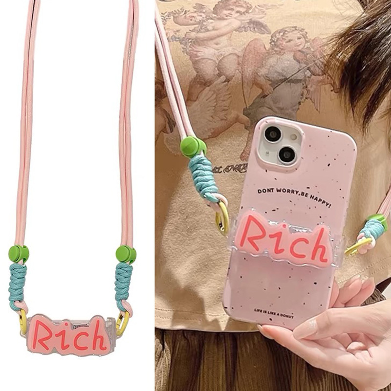 Клип для мобильного телефона через плечо, прозрачный, съемный, противоударный, аниме аксессуары