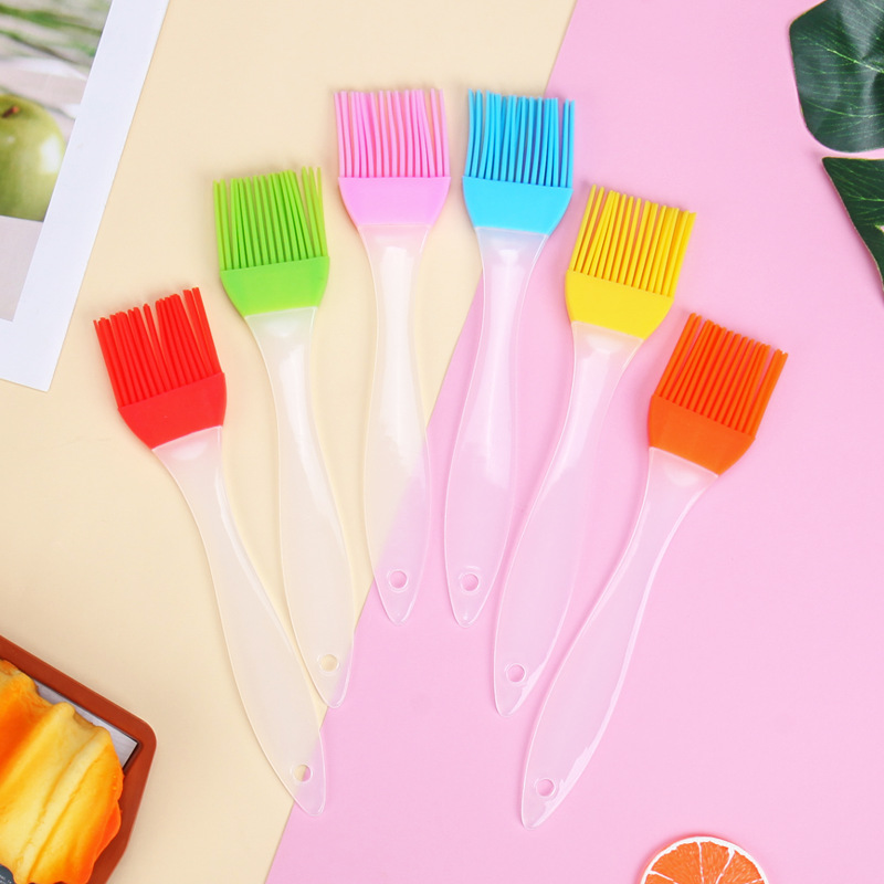 Silicone oil brush small size split lint-free barbecue seasoning brush high temperature baking oil brush plastic handle barbecue brush