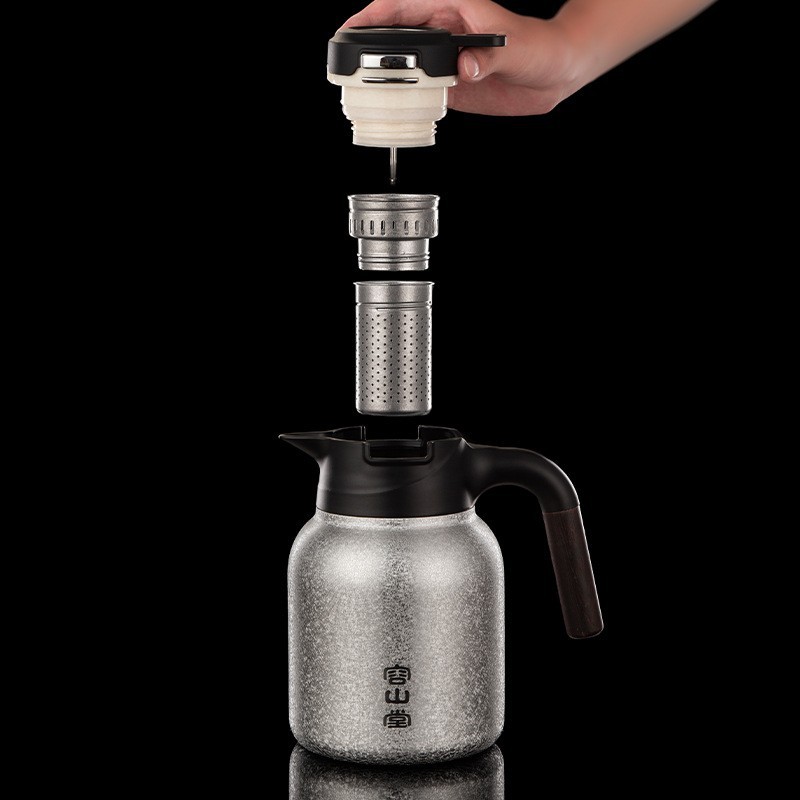 Rongshantang pure titanium liner braised teapot stuffy teapot insulation pot large capacity a batch of stainless steel teapot household