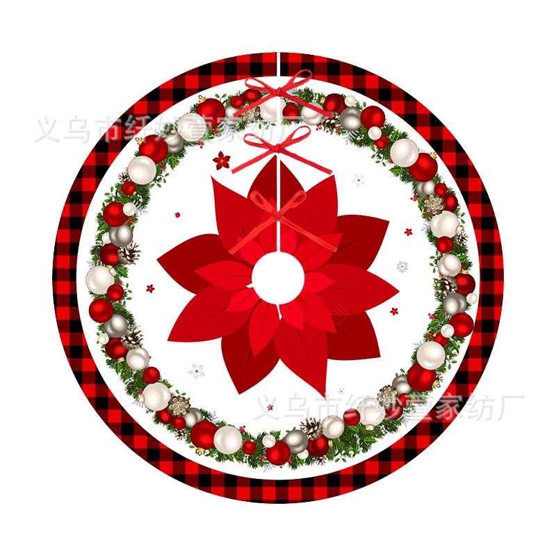 Cross-border new Christmas tree tree skirt Christmas party scene apron tree mat decorations tree bottom apron wholesale set