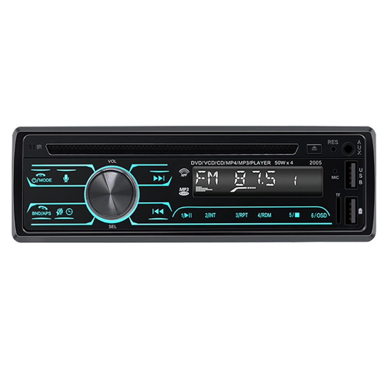 Cross-Border dedicated voice control USB fast charging Bluetooth car radio CD player single ingot car DVD player