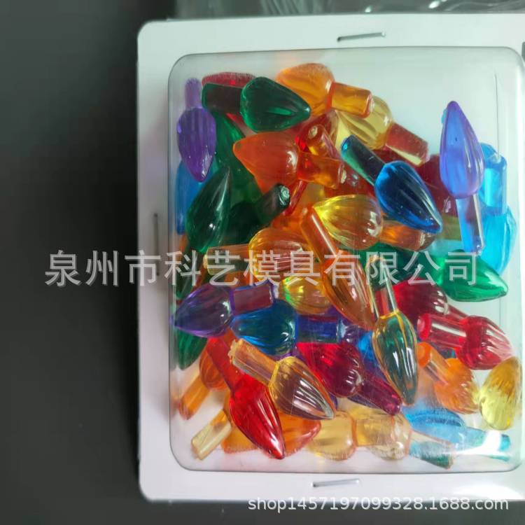 New Ceramic Christmas Tree Decoration Small Light Bulb Luminous Insert Light-Transmitting Lamp Bead Decoration DIY Holiday Accessories