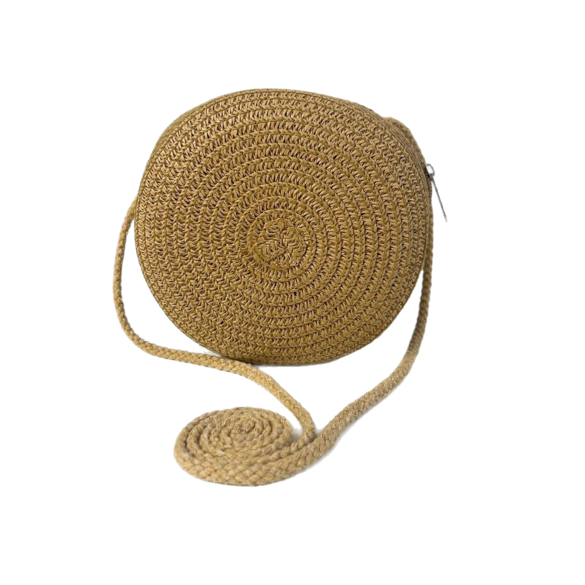 Foreign Trade Children's Bag Men's and Women's Cute Straw Bag Small Round Bag Crossbody Baby's Coin Purse Mobile Phone Bag Summer Light Plate