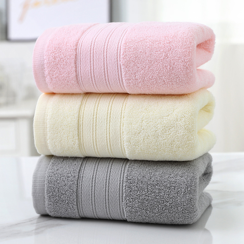Pure Cotton Towel Manufacturer Wholesale Gift Face Towels with Embroidered Logo, Thickened Absorbent Towels for Home Use