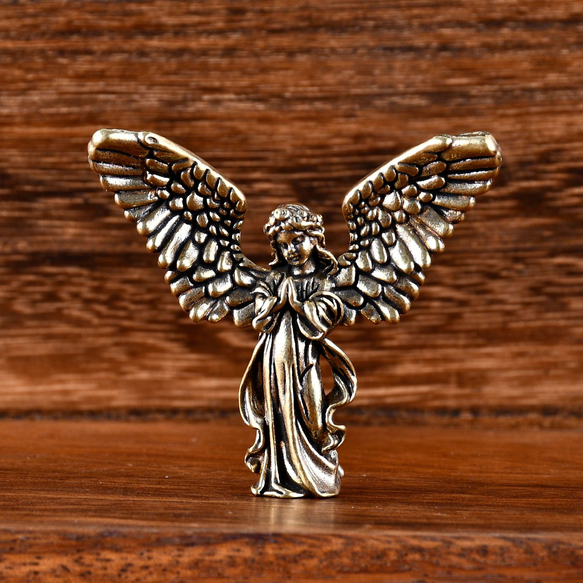 Cross-border Hot Brass Angel Ornaments Copper Crafts Jewelry Accessories Brass Solid Coffee Table Ornaments Tea Pet Ornaments