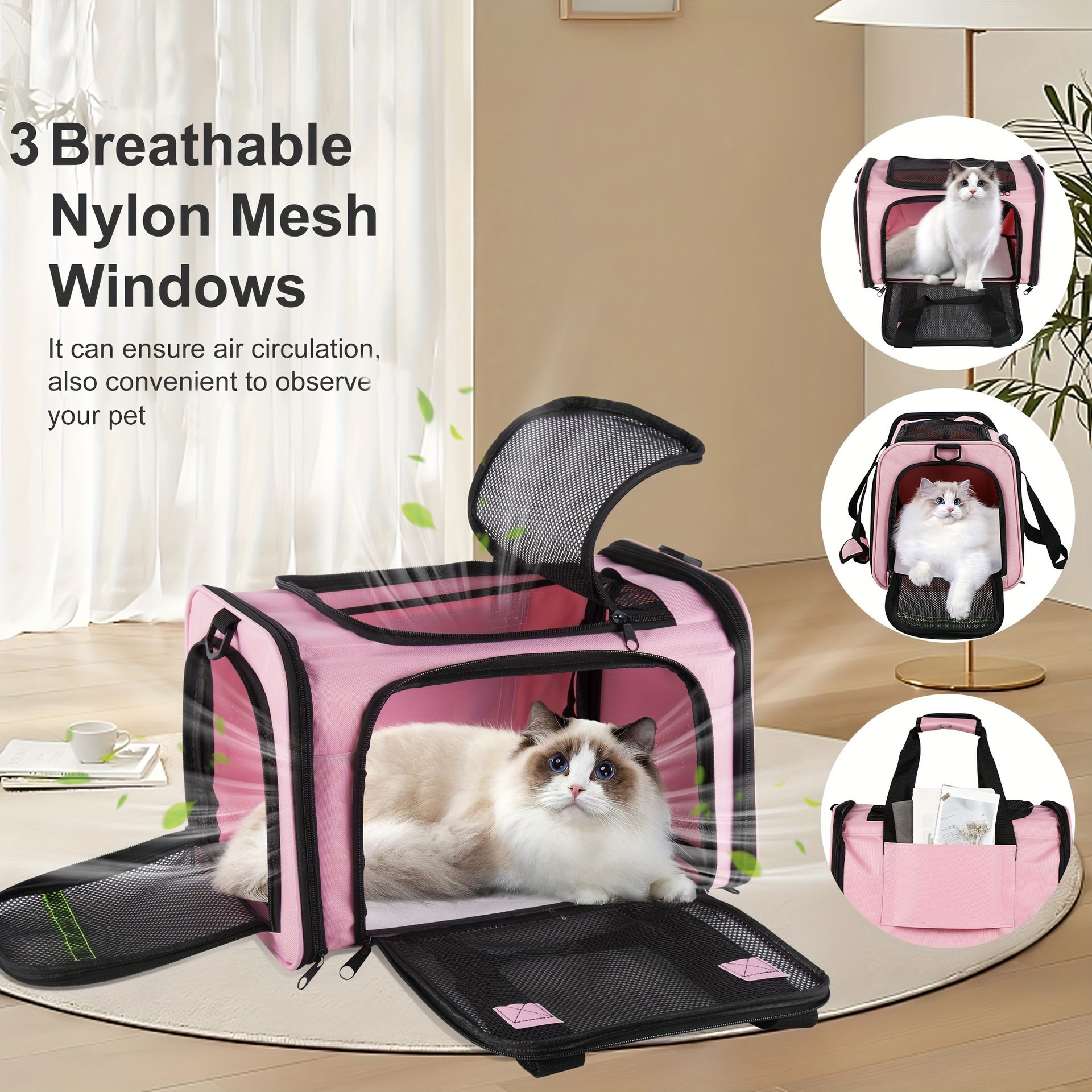 2025 New Cross-Border Dropshipping Pet Carrier Airline-Approved Small Pet Dog and Kitten Carrier